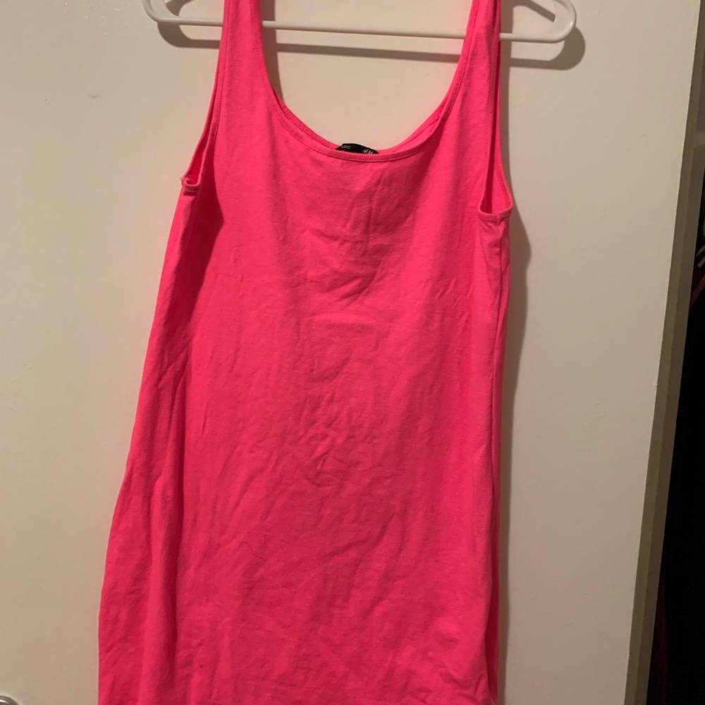 H&M hot pink long tank